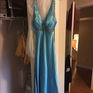 Blue prom dress